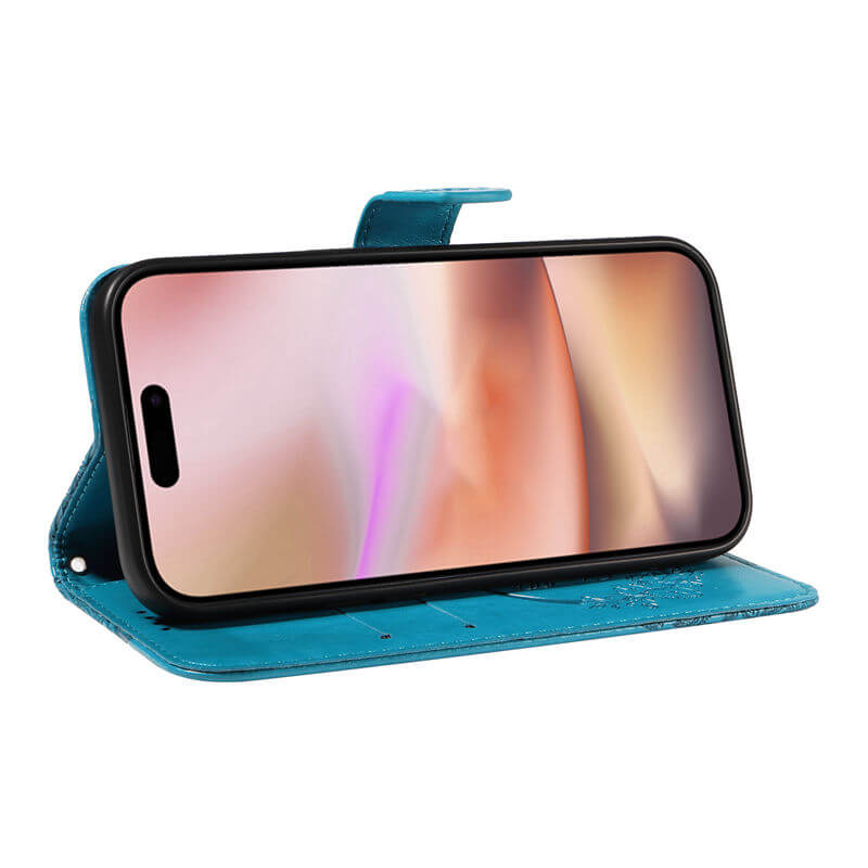 For iPhone 16 Plus Butterfly Embossed Wallet Case