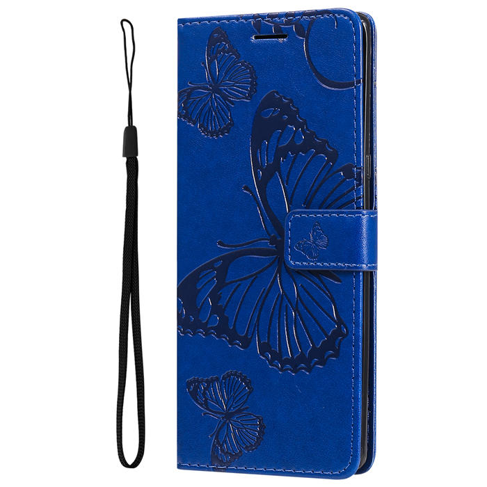 Embossed Butterfly Wallet Kickstand Magnetic Phone Case