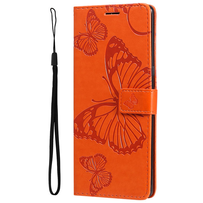 Embossed Butterfly Wallet Kickstand Magnetic Phone Case