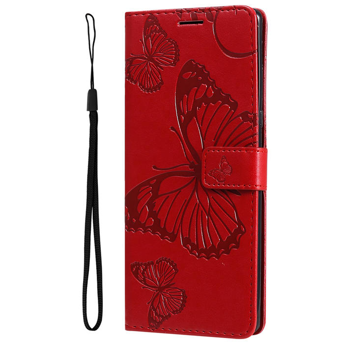 Embossed Butterfly Wallet Kickstand Magnetic Phone Case