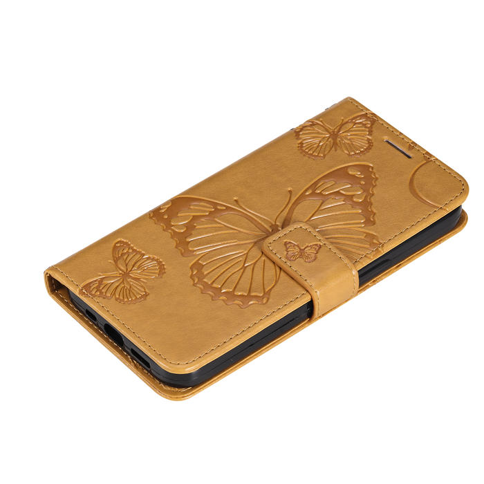 Embossed Butterfly Wallet Kickstand Magnetic Phone Case