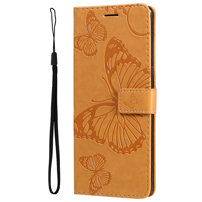 Embossed Butterfly Wallet Kickstand Magnetic Phone Case