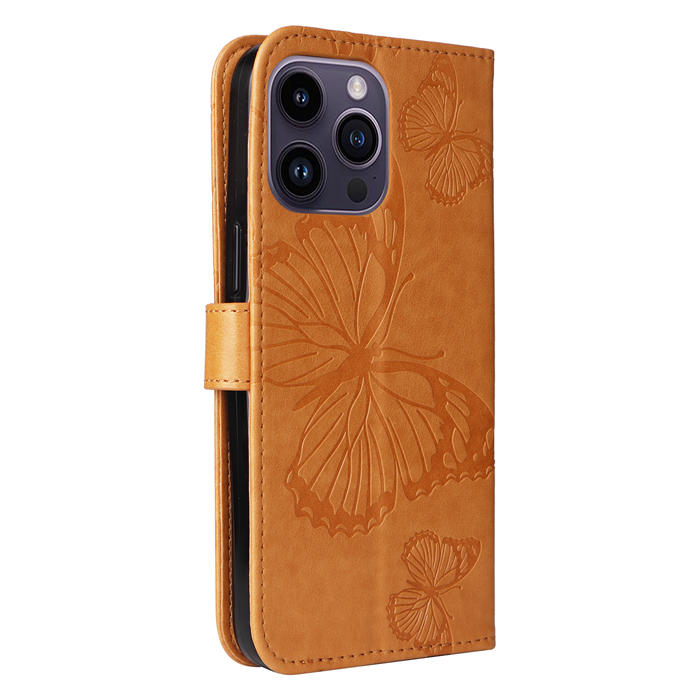 Embossed Butterfly Wallet Kickstand Magnetic Phone Case