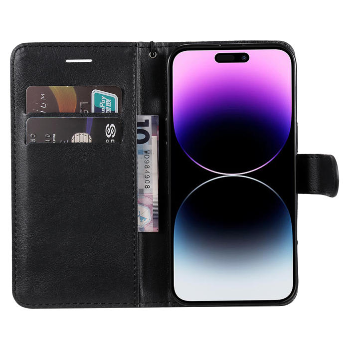 Solid Color Wallet Magnetic Stand Leather Phone Case