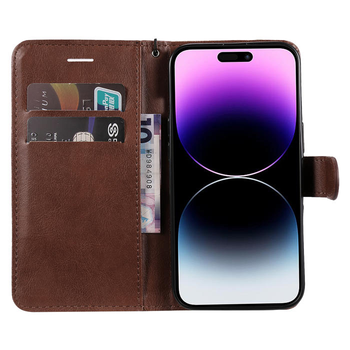 Solid Color Wallet Magnetic Stand Leather Phone Case