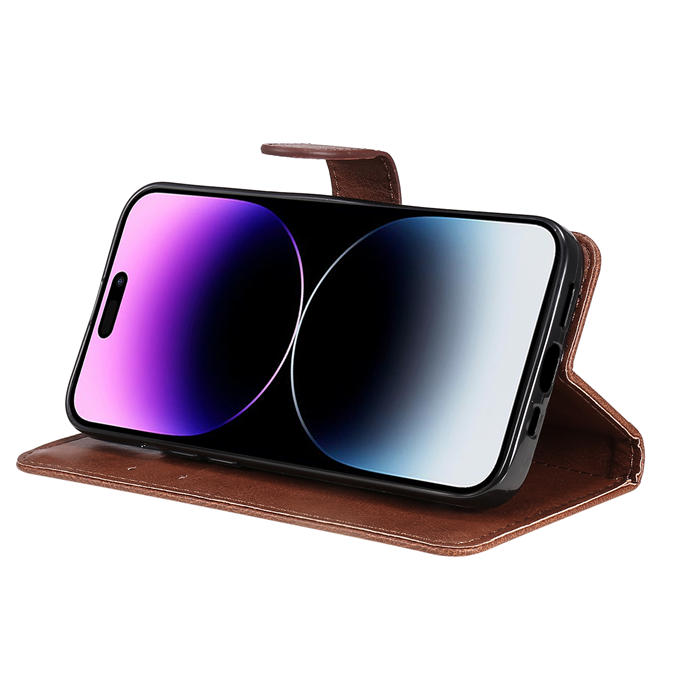 Solid Color Wallet Magnetic Stand Leather Phone Case