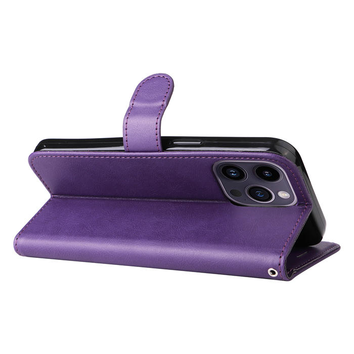 Solid Color Wallet Magnetic Stand Leather Phone Case