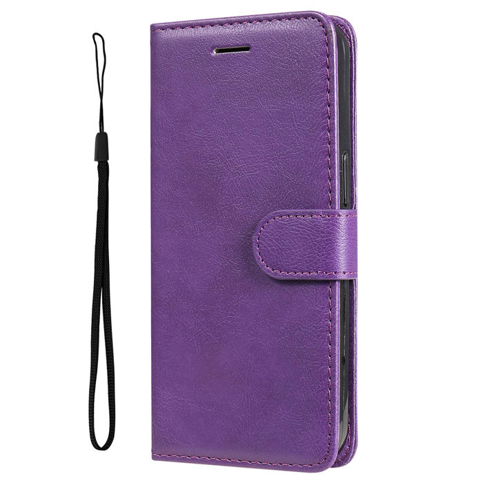 Solid Color Wallet Magnetic Stand Leather Phone Case