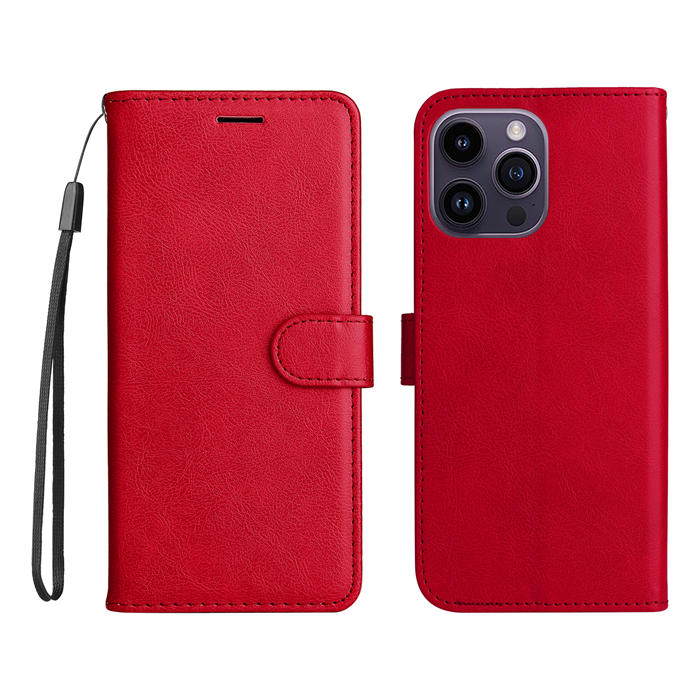 Solid Color Wallet Magnetic Stand Leather Phone Case