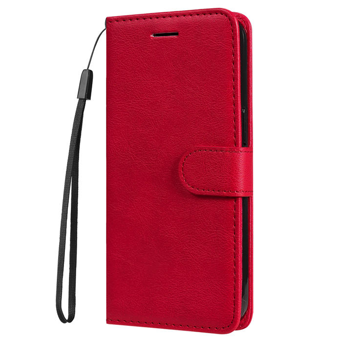 Solid Color Wallet Magnetic Stand Leather Phone Case