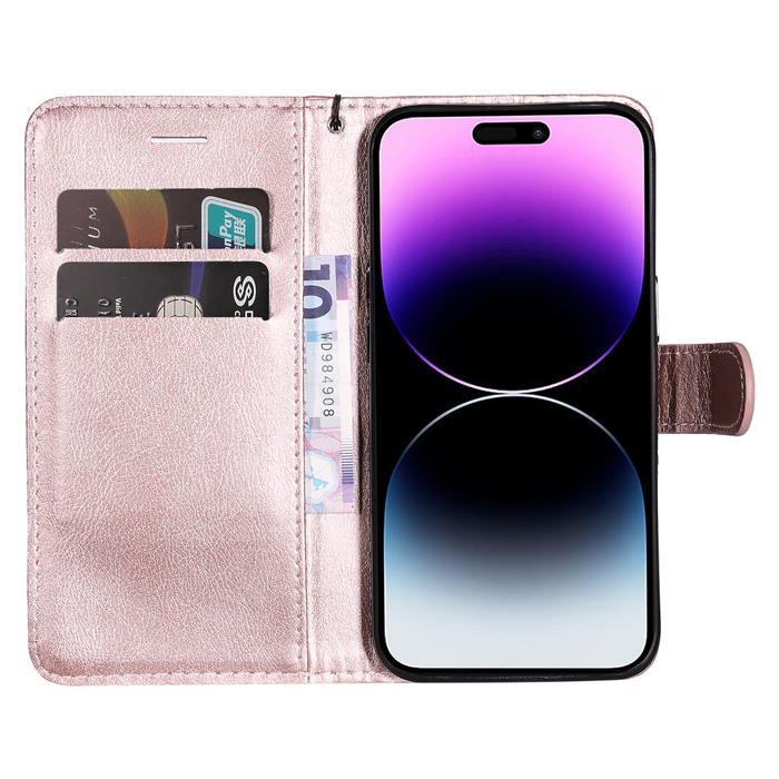 Solid Color Wallet Magnetic Stand Leather Phone Case