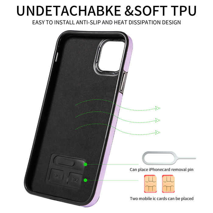 For iPhone 11 Pro Max Card Holder Ring Kickstand Magnetic Closure Case