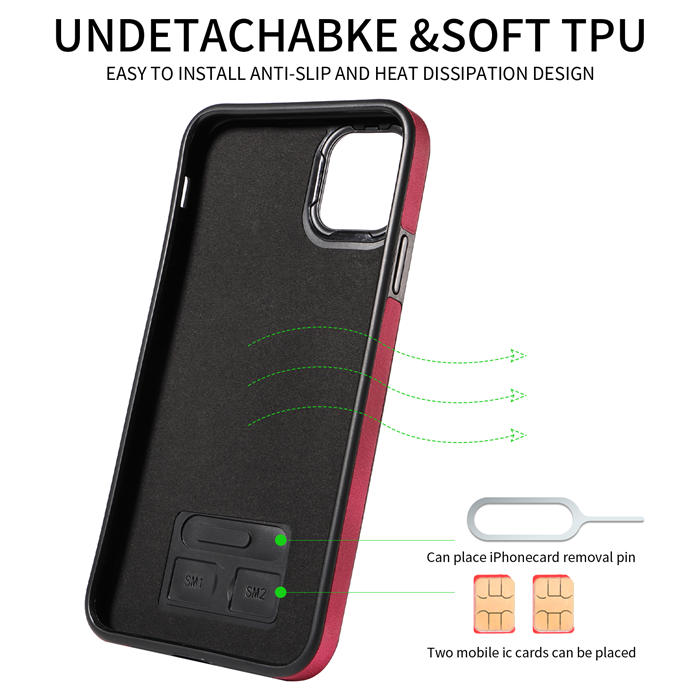 For iPhone 11 Pro Max Card Holder Ring Kickstand Magnetic Closure Case