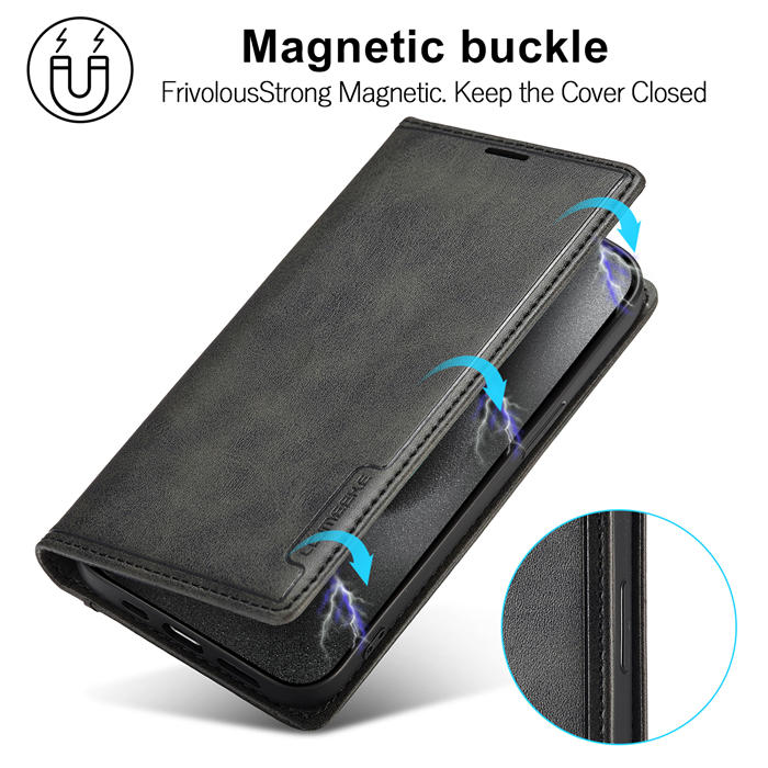 LC.IMEEKE Wallet Kickstand Magnetic Buckle Phone Case