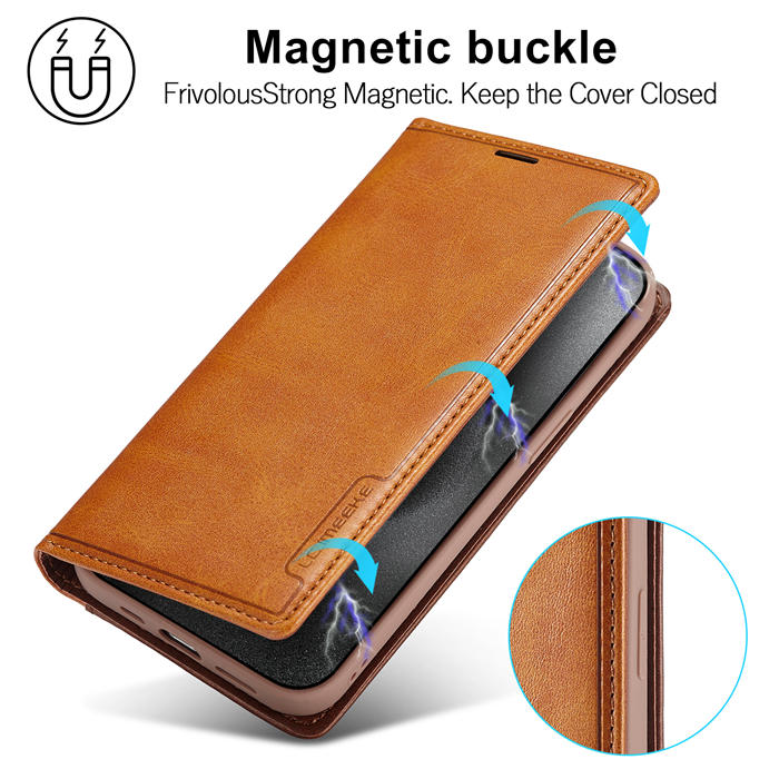 LC.IMEEKE Wallet Kickstand Magnetic Buckle Phone Case