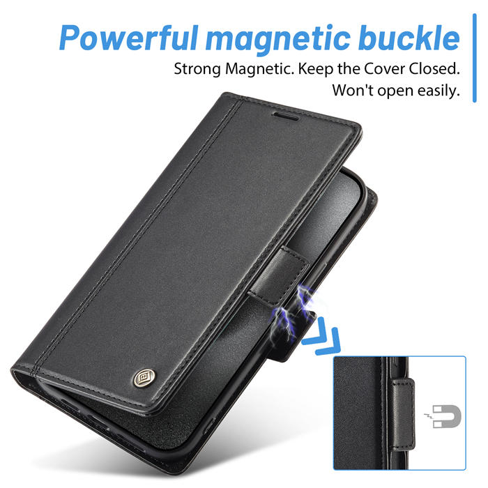 LC.IMEEKE Wallet Kickstand Magnetic Buckle Phone Case