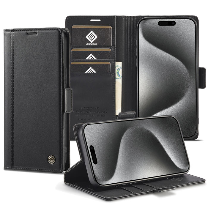 LC.IMEEKE Wallet Kickstand Magnetic Buckle Phone Case