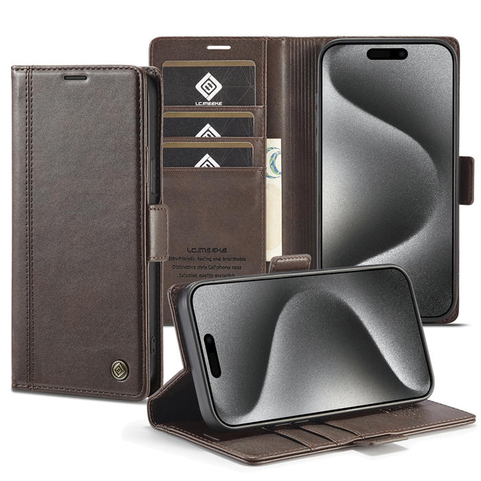 LC.IMEEKE Wallet Kickstand Magnetic Buckle Phone Case