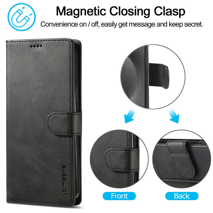 LC.IMEEKE Wallet Kickstand Magnetic Buckle Phone Case