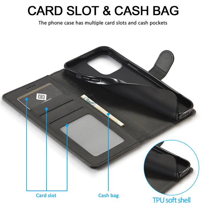 LC.IMEEKE Wallet Kickstand Magnetic Buckle Phone Case