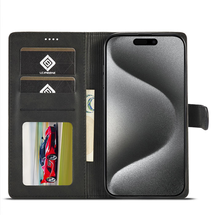 LC.IMEEKE Wallet Kickstand Magnetic Buckle Phone Case