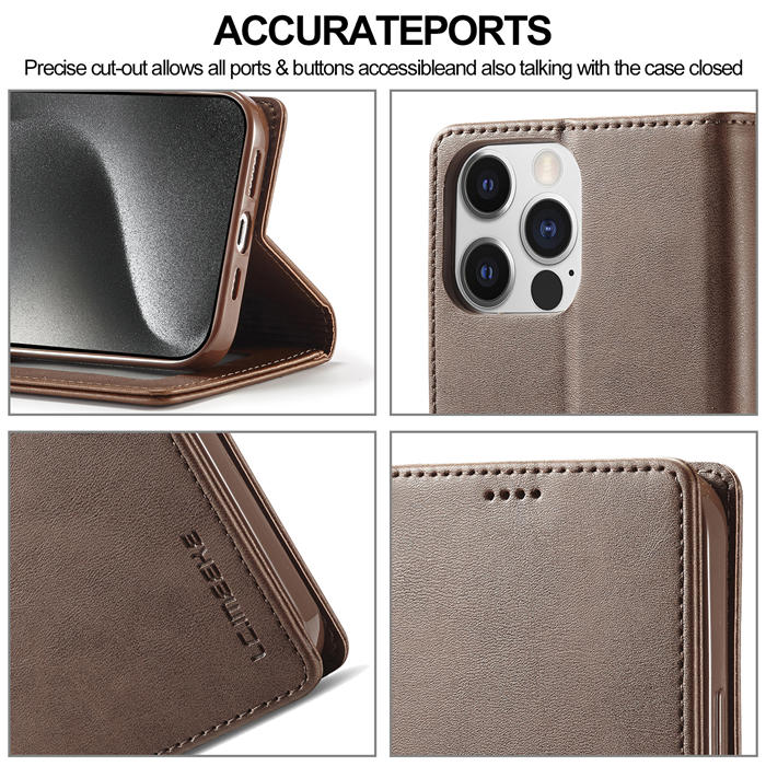 LC.IMEEKE Wallet Kickstand Magnetic Buckle Phone Case