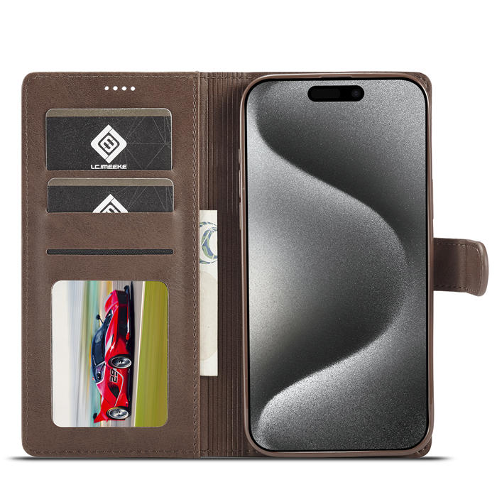 LC.IMEEKE Wallet Kickstand Magnetic Buckle Phone Case