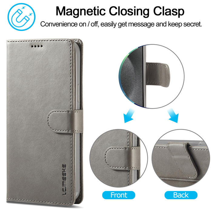 LC.IMEEKE Wallet Kickstand Magnetic Buckle Phone Case