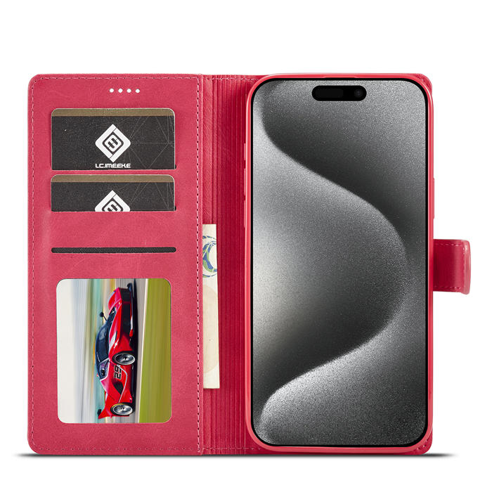 LC.IMEEKE Wallet Kickstand Magnetic Buckle Phone Case