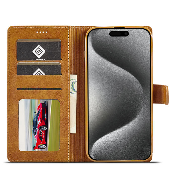 LC.IMEEKE Wallet Kickstand Magnetic Buckle Phone Case