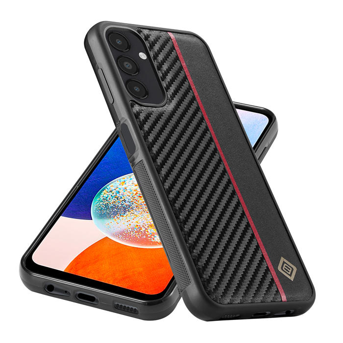 LC.IMEEKE Samsung Galaxy A14 5G Carbon Fiber Texture Phone Cover