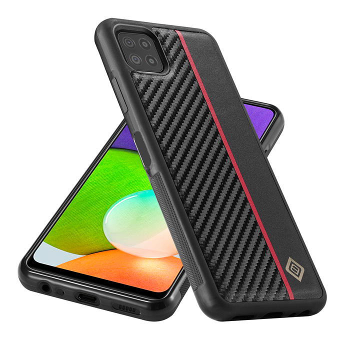 LC.IMEEKE Samsung Galaxy A22 5G Carbon Fiber Texture Phone Cover