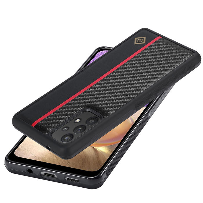 LC.IMEEKE Samsung Galaxy A32 4G Carbon Fiber Texture Phone Cover