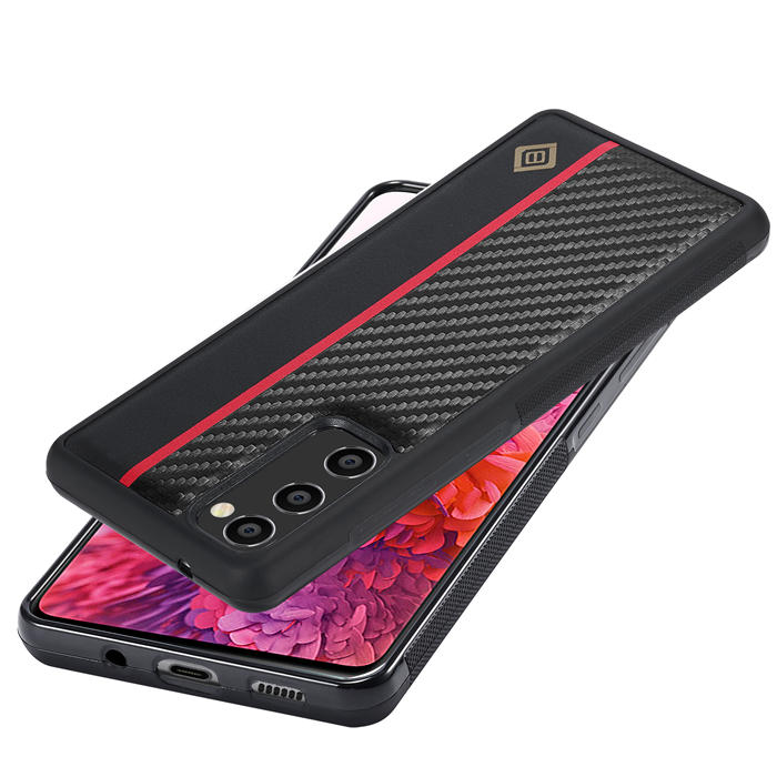 LC.IMEEKE Samsung Galaxy S20 FE Carbon Fiber Texture Phone Cover