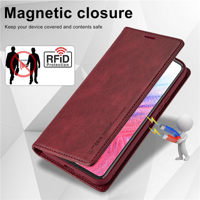 LC.IMEEKE Samsung Galaxy S23 FE Wallet Magnetic Case