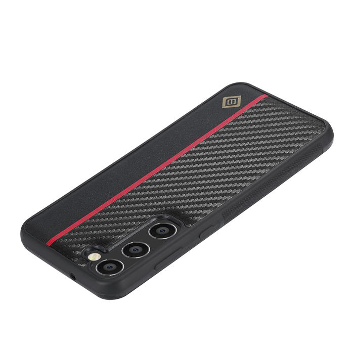 LC.IMEEKE Samsung Galaxy S23 Carbon Fiber Texture Phone Cover