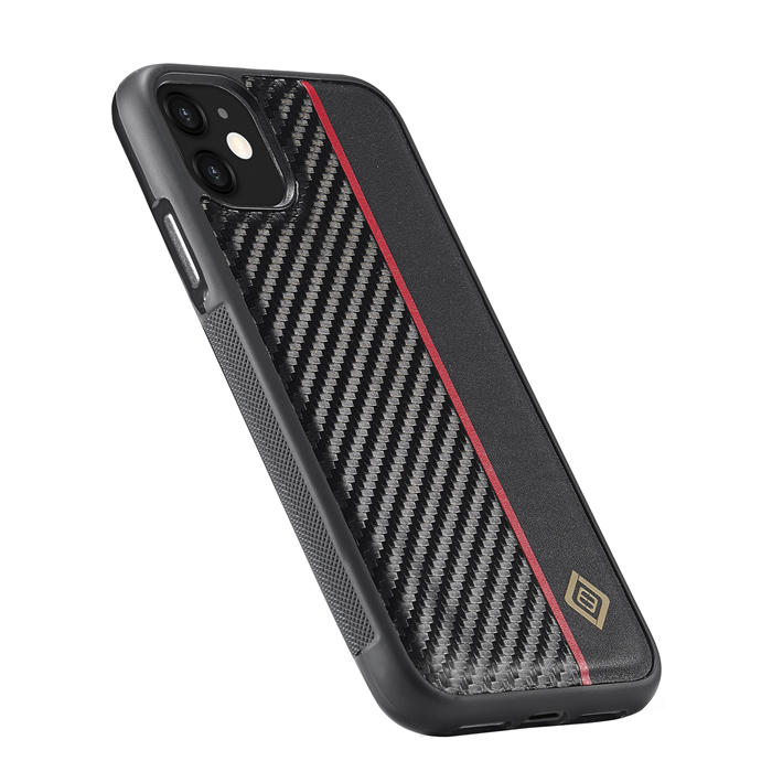 LC.IMEEKE iPhone 11 Carbon Fiber Texture Phone Cover