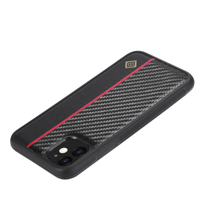 LC.IMEEKE iPhone 11 Carbon Fiber Texture Phone Cover