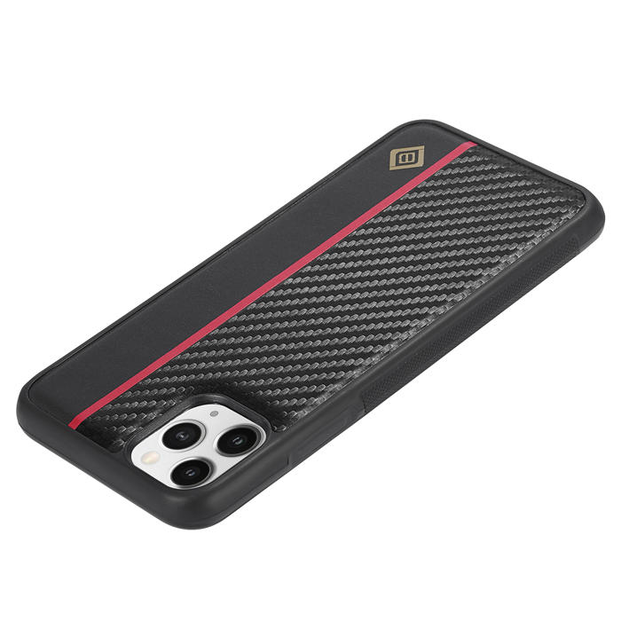 LC.IMEEKE iPhone 11 Pro Max Carbon Fiber Texture Phone Cover