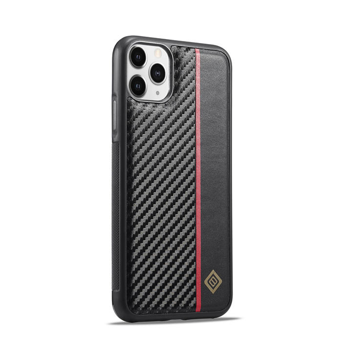 LC.IMEEKE iPhone 11 Pro Max Carbon Fiber Texture Phone Cover