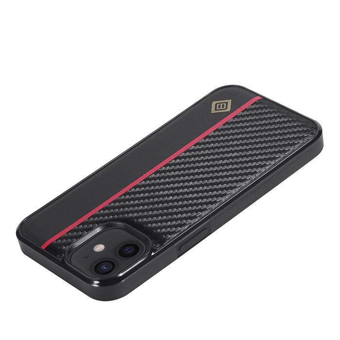 LC.IMEEKE iPhone 12 Mini Carbon Fiber Texture Phone Cover