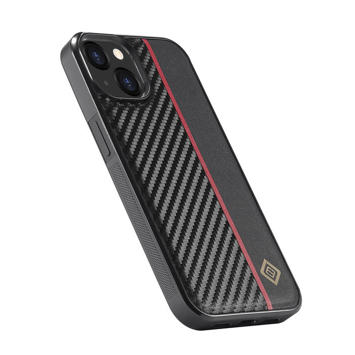 LC.IMEEKE iPhone 13 Carbon Fiber Texture Phone Cover