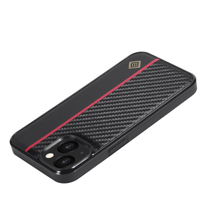 LC.IMEEKE iPhone 13 Carbon Fiber Texture Phone Cover