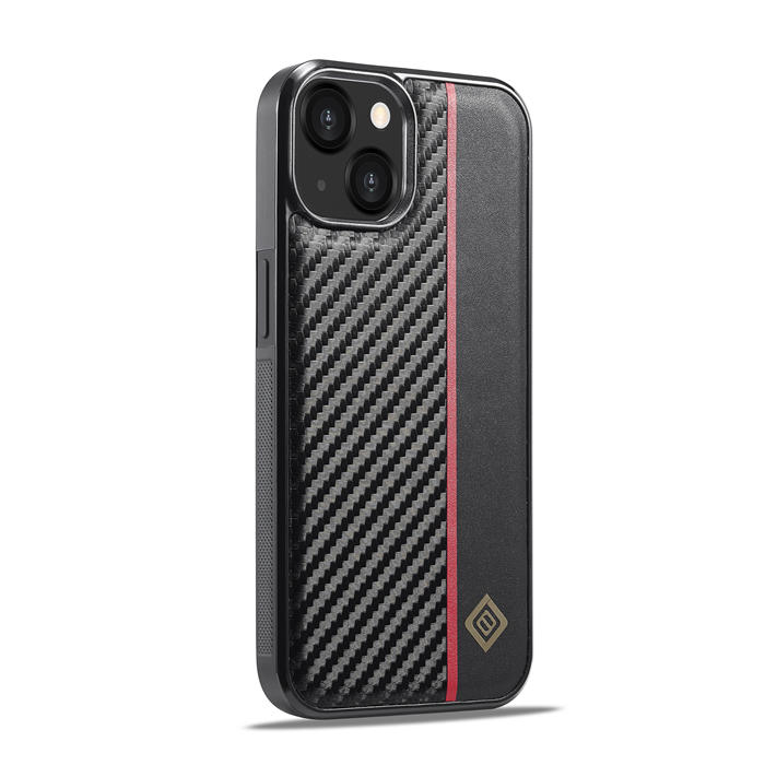 LC.IMEEKE iPhone 13 Carbon Fiber Texture Phone Cover