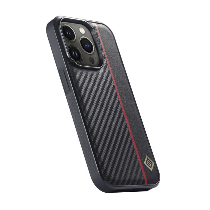 LC.IMEEKE iPhone 13 Pro Carbon Fiber Texture Phone Cover