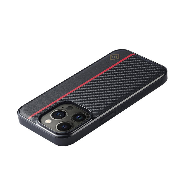 LC.IMEEKE iPhone 13 Pro Max Carbon Fiber Texture Phone Cover