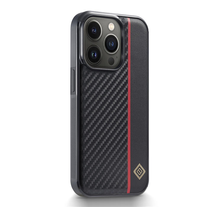 LC.IMEEKE iPhone 13 Pro Carbon Fiber Texture Phone Cover