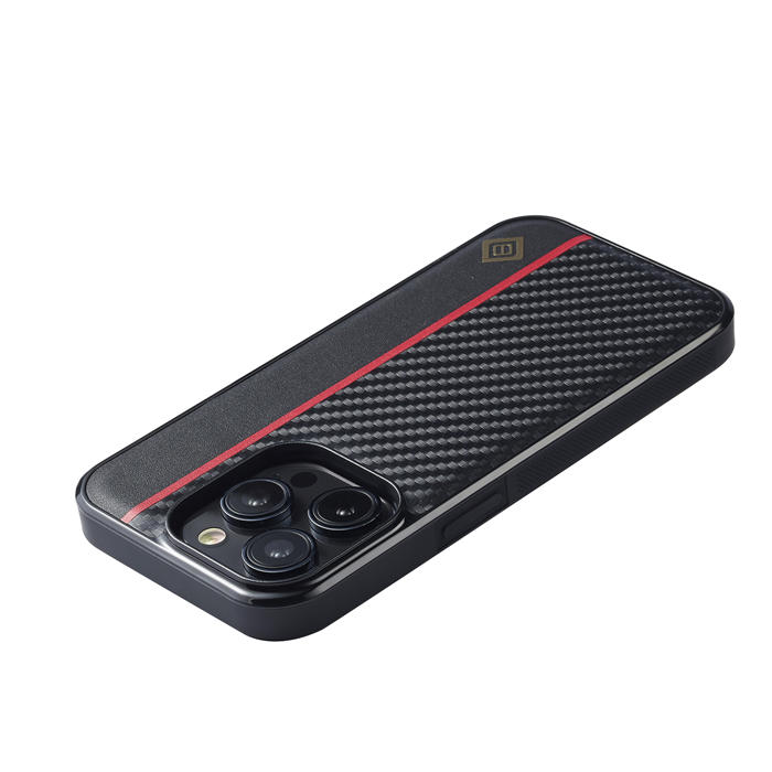 LC.IMEEKE iPhone 14 Pro Carbon Fiber Texture Phone Cover