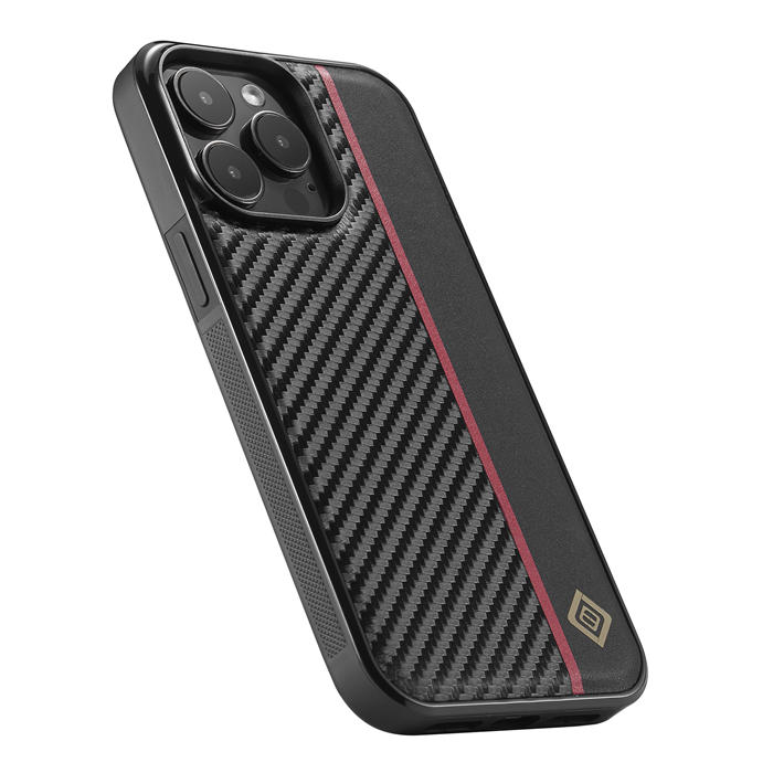 LC.IMEEKE iPhone 14 Pro Max Carbon Fiber Texture Phone Cover