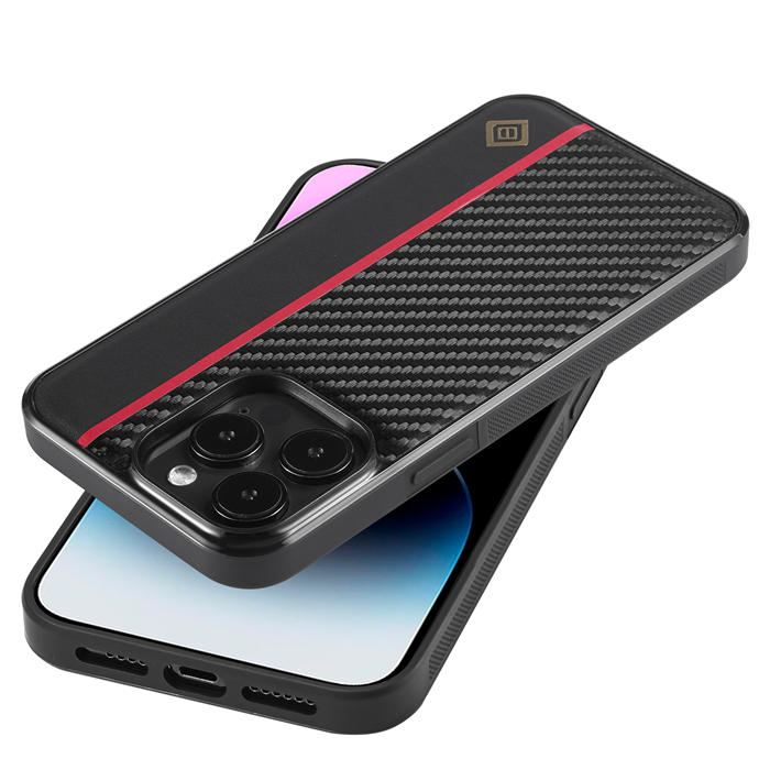 LC.IMEEKE iPhone 14 Pro Max Carbon Fiber Texture Phone Cover